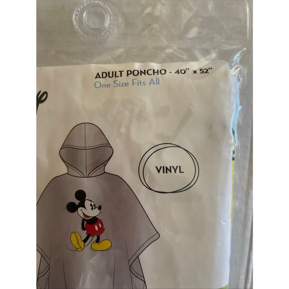 NWT Jerry Leigh  Disney Adult  40 x 52 Vinyl Poncho - Picture 5 of 8